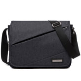 VARLIVOO Fashion Men Messenger Bag Shoulder Bags 13" inch Laptop Bags Crossbody Bags Travel Commute School Hiking Camping Waterproof Polyester Black A